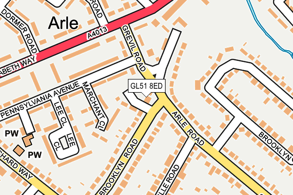 GL51 8ED map - OS OpenMap – Local (Ordnance Survey)