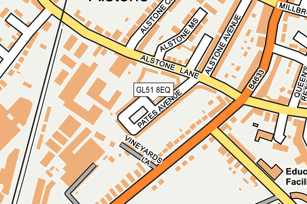 GL51 8EQ map - OS OpenMap – Local (Ordnance Survey)