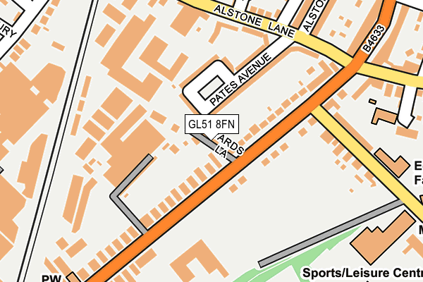 GL51 8FN map - OS OpenMap – Local (Ordnance Survey)