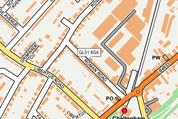 GL51 8GA map - OS OpenMap – Local (Ordnance Survey)