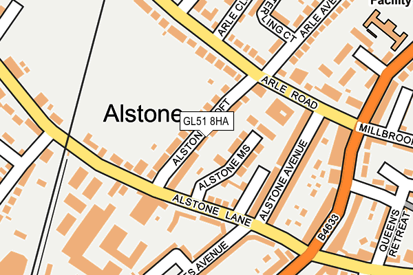 GL51 8HA map - OS OpenMap – Local (Ordnance Survey)