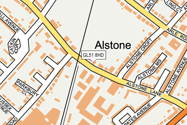 GL51 8HD map - OS OpenMap – Local (Ordnance Survey)