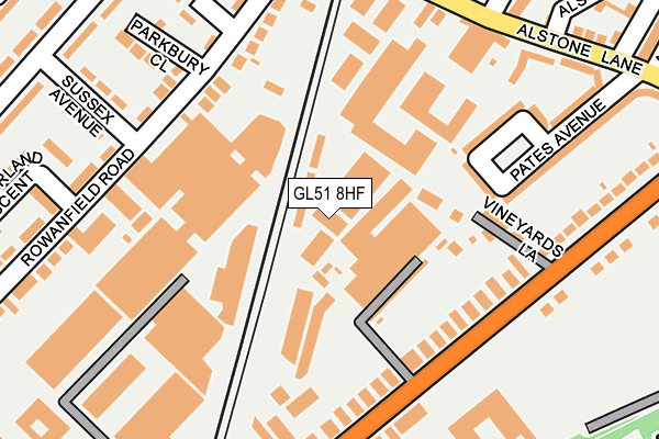 GL51 8HF map - OS OpenMap – Local (Ordnance Survey)