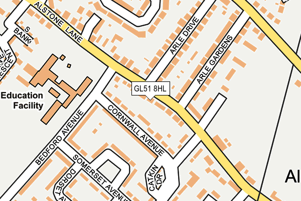 GL51 8HL map - OS OpenMap – Local (Ordnance Survey)