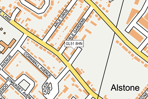 GL51 8HN map - OS OpenMap – Local (Ordnance Survey)