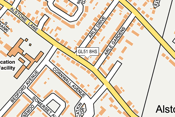GL51 8HS map - OS OpenMap – Local (Ordnance Survey)
