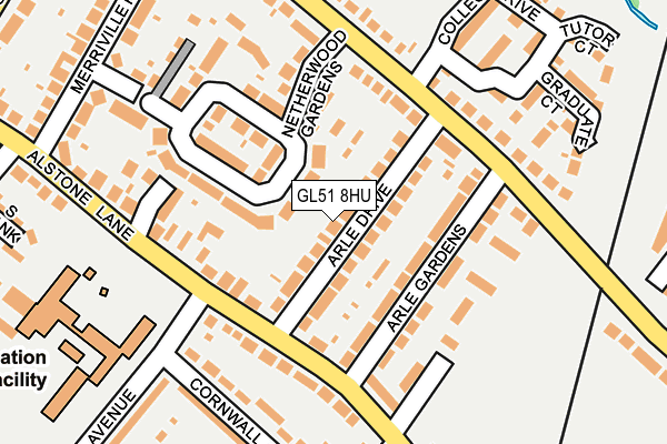 GL51 8HU map - OS OpenMap – Local (Ordnance Survey)