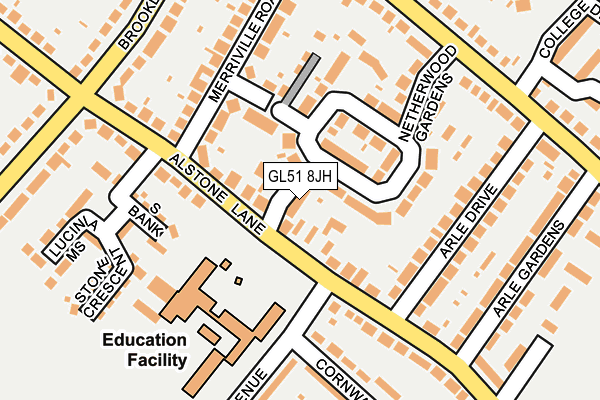 GL51 8JH map - OS OpenMap – Local (Ordnance Survey)