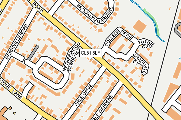 GL51 8LF map - OS OpenMap – Local (Ordnance Survey)