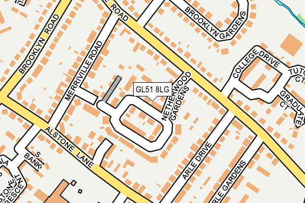 GL51 8LG map - OS OpenMap – Local (Ordnance Survey)