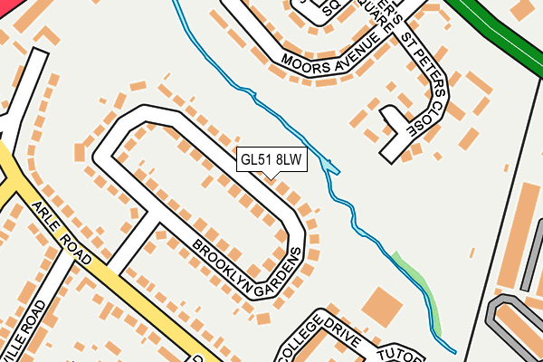 GL51 8LW map - OS OpenMap – Local (Ordnance Survey)