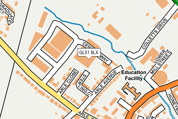 GL51 8LX map - OS OpenMap – Local (Ordnance Survey)