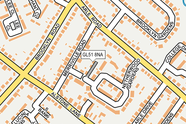 GL51 8NA map - OS OpenMap – Local (Ordnance Survey)