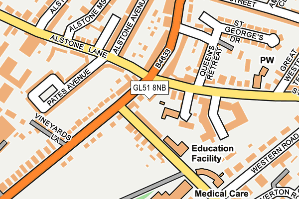GL51 8NB map - OS OpenMap – Local (Ordnance Survey)