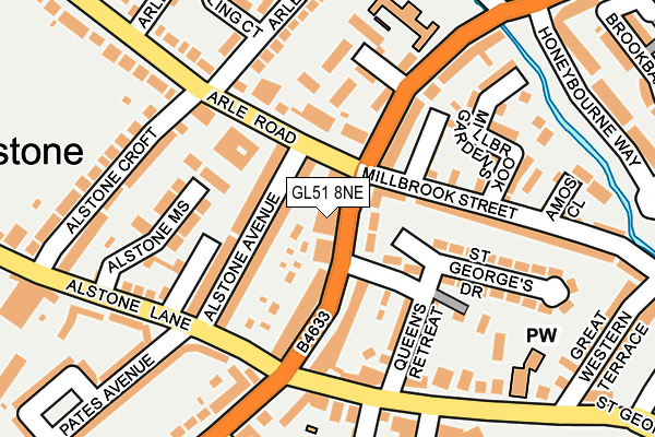 GL51 8NE map - OS OpenMap – Local (Ordnance Survey)