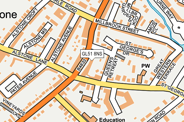 GL51 8NS map - OS OpenMap – Local (Ordnance Survey)