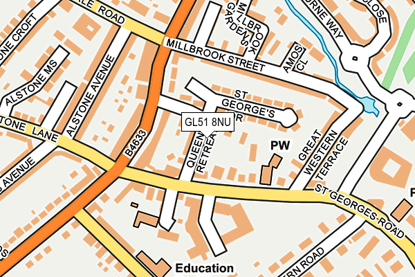 GL51 8NU map - OS OpenMap – Local (Ordnance Survey)