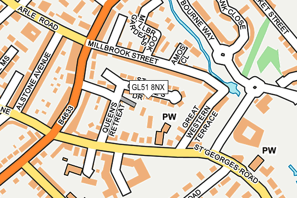 GL51 8NX map - OS OpenMap – Local (Ordnance Survey)