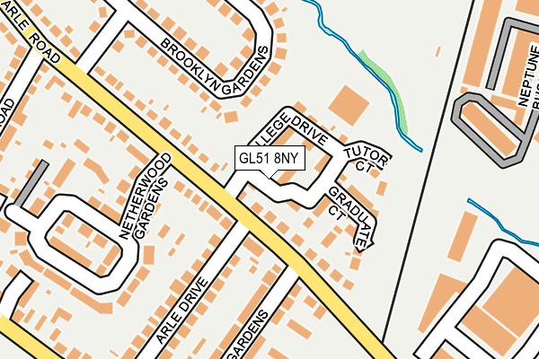 GL51 8NY map - OS OpenMap – Local (Ordnance Survey)