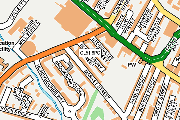 GL51 8PG map - OS OpenMap – Local (Ordnance Survey)