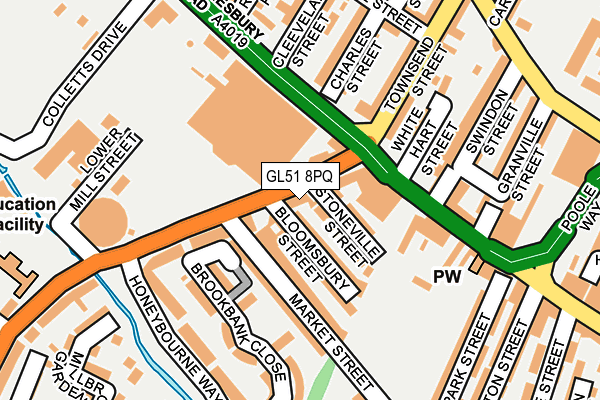 GL51 8PQ map - OS OpenMap – Local (Ordnance Survey)