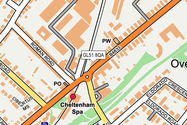 GL51 8QA map - OS OpenMap – Local (Ordnance Survey)