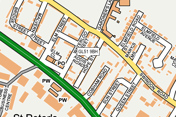 GL51 9BH map - OS OpenMap – Local (Ordnance Survey)
