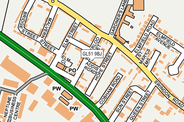 GL51 9BJ map - OS OpenMap – Local (Ordnance Survey)