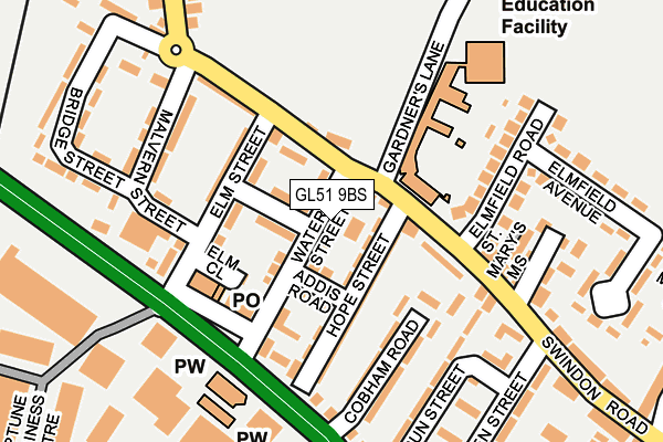 GL51 9BS map - OS OpenMap – Local (Ordnance Survey)