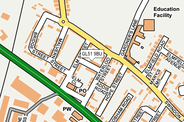 GL51 9BU map - OS OpenMap – Local (Ordnance Survey)