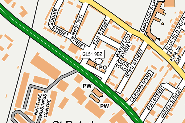 GL51 9BZ map - OS OpenMap – Local (Ordnance Survey)