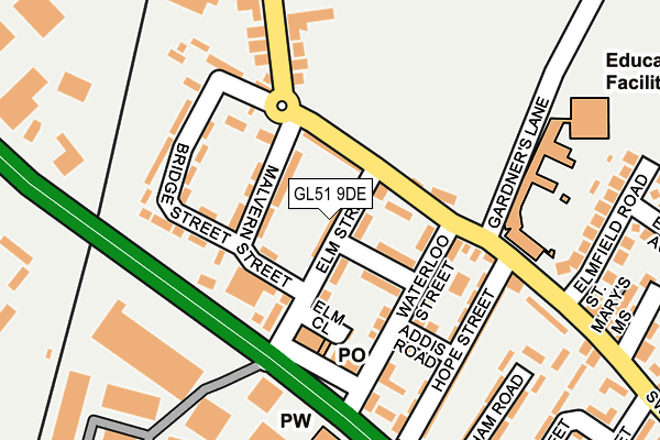 GL51 9DE map - OS OpenMap – Local (Ordnance Survey)