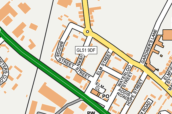 GL51 9DF map - OS OpenMap – Local (Ordnance Survey)