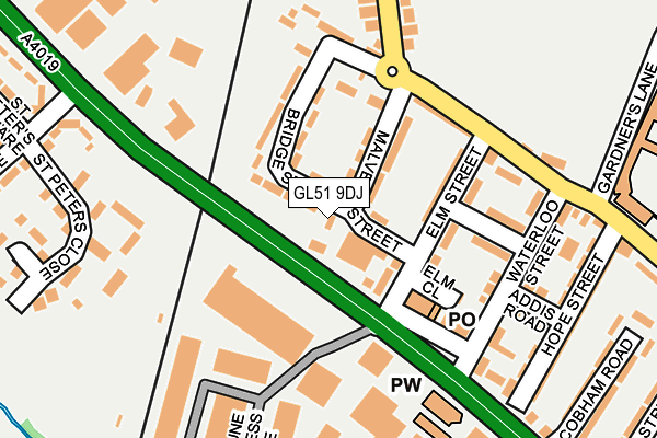 GL51 9DJ map - OS OpenMap – Local (Ordnance Survey)