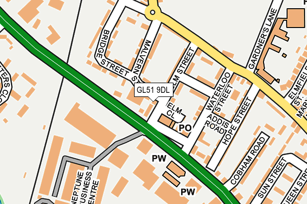 GL51 9DL map - OS OpenMap – Local (Ordnance Survey)