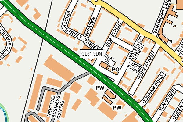 GL51 9DN map - OS OpenMap – Local (Ordnance Survey)