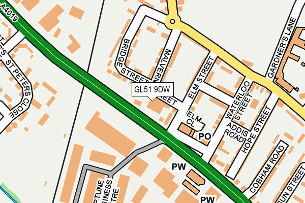 GL51 9DW map - OS OpenMap – Local (Ordnance Survey)