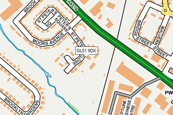 GL51 9DX map - OS OpenMap – Local (Ordnance Survey)