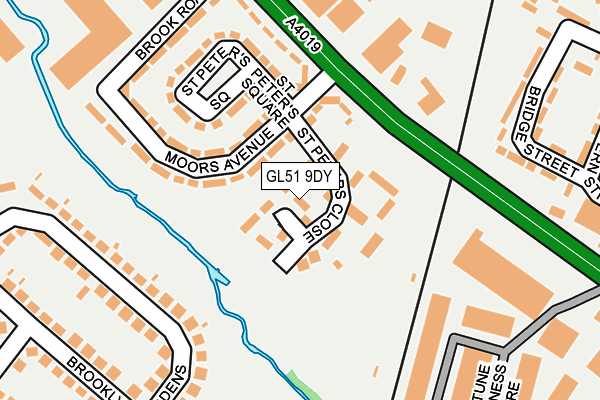 GL51 9DY map - OS OpenMap – Local (Ordnance Survey)