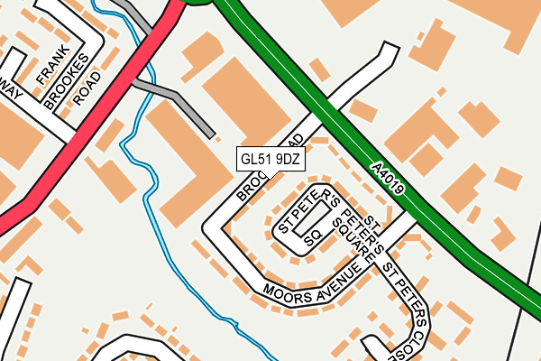 GL51 9DZ map - OS OpenMap – Local (Ordnance Survey)