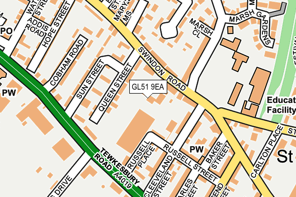 GL51 9EA map - OS OpenMap – Local (Ordnance Survey)