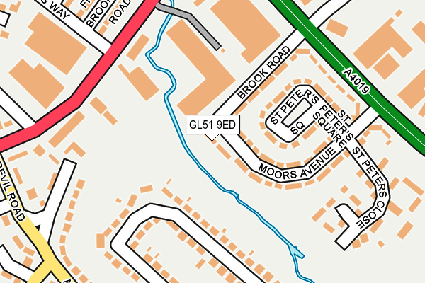GL51 9ED map - OS OpenMap – Local (Ordnance Survey)