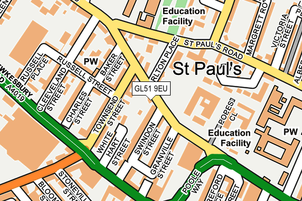 GL51 9EU map - OS OpenMap – Local (Ordnance Survey)