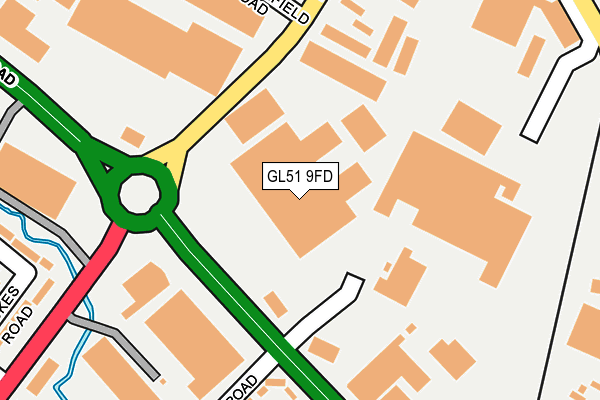 GL51 9FD map - OS OpenMap – Local (Ordnance Survey)