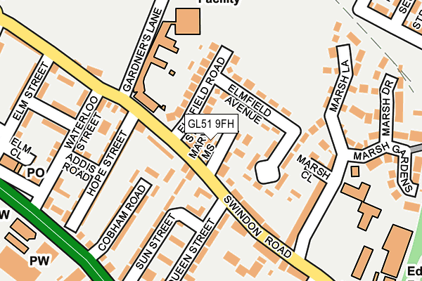 GL51 9FH map - OS OpenMap – Local (Ordnance Survey)