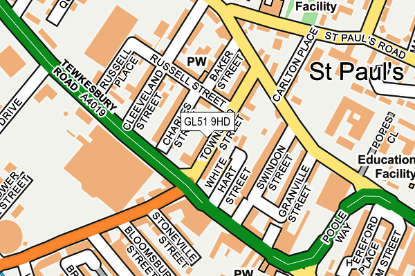 GL51 9HD map - OS OpenMap – Local (Ordnance Survey)