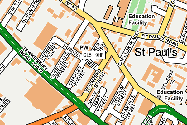 GL51 9HF map - OS OpenMap – Local (Ordnance Survey)