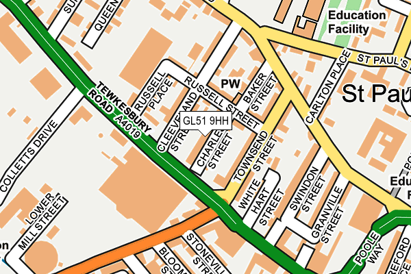 GL51 9HH map - OS OpenMap – Local (Ordnance Survey)