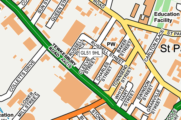 GL51 9HL map - OS OpenMap – Local (Ordnance Survey)