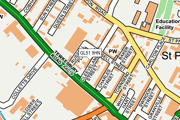 GL51 9HN map - OS OpenMap – Local (Ordnance Survey)